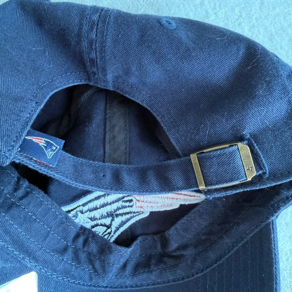 NWT New England Patriots '47 Clean Up‎ Mens Adjustable Logo Navy Blue Hat Cap